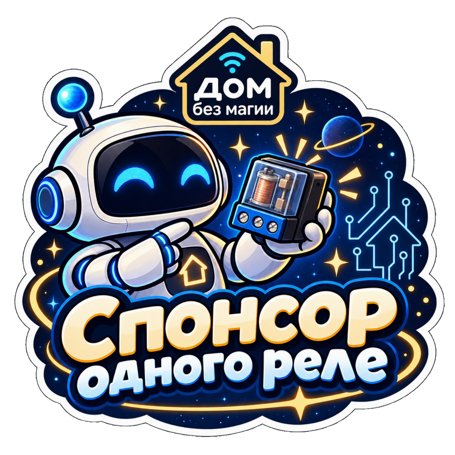 Цифровая наклейка Спонсор одного реле